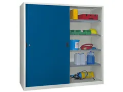 schuifdeurkast,HxBxD 1950x2000x500mm,RAL7035,front RAL5010