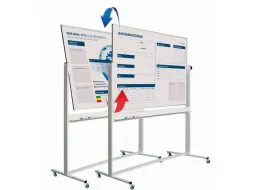 Kantelbord whiteboard Dubbelzijdig Bedrukt 120x150cm staal alu-profiel