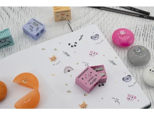 Gum Eberhard Faber Animal display à 8 stuks assorti kleuren