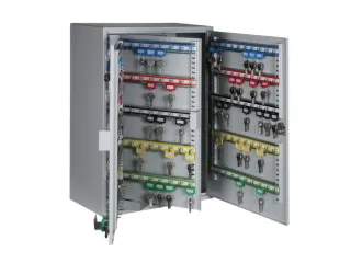 Sleutelkast HxBxD 550x380x205mm 300 Haakjes 1 Deur 2 Wanden RAL7035 - 2