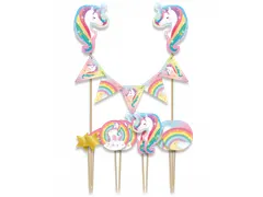Cake decoratie Unicorn 9 stuks