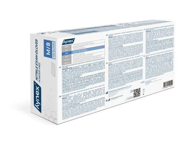 Handschoen Hynex nitril M wit 3.5g 100 stuks