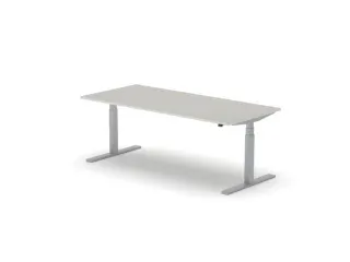 Elektrisch ihv bureau,HxBxD 650-1310x2000x900mm,blad lichtgrijs - 1
