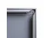 Cadre clipsable design Compasso A4 angles droits 37mm argent