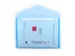enveloptas blauw A4 liggend met klittenbandsluiting