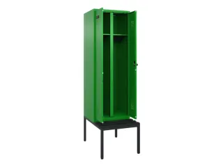 locker met bank,voor scheiding van kleding,HxBxD 2120x600x815mm,2vak - 1