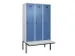 locker met bank,voor scheiding van kleding,HxBxD 2120x1200x815mm,3vak