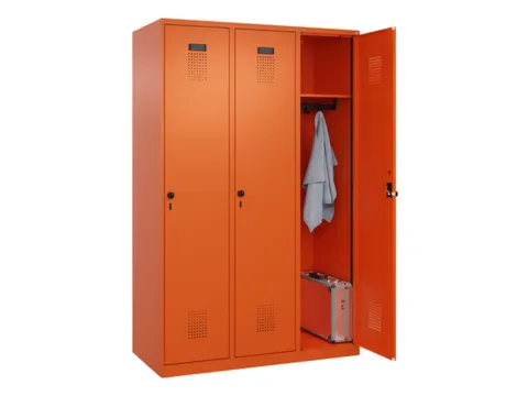 locker,HxBxD 1850x1200x500mm,3vak,vak B 400mm,draaigrendel