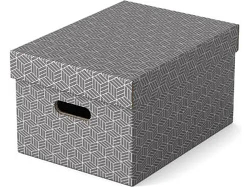 Home opbergdoos 26,5 x 36,5 x 20,5 cm grijs 3 stuks