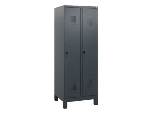 schoollocker,HxBxD 1630x600x500mm,2vak,vak B 300mm,draaigrendel,voeten