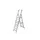 verrijdbare treden-platformladder eenzijdig 8treden stand H 1 9m