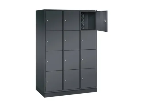 grootvolume-lockersysteem,HxBxD 1950x1220x600mm,3x4vakken,cil.-slot