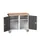 montagetafel 980x1050x600mm multiplexblad 2 kasten RAL7035 fr. RAL7016
