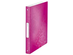 Ringband Leitz WOW A4 4-rings O-mech 25mm PP roze
