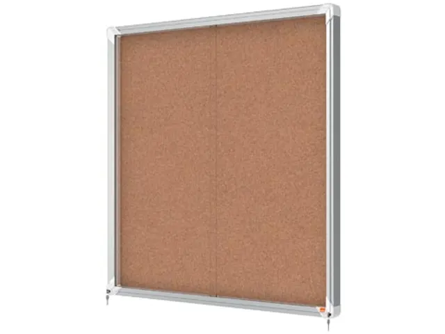 binnenvitrine met schuifdeur, kurk, ft 12xA4