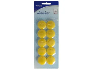 Magneet Westcott geel pak à 10st. Ø 30x8mm, 900g - 2