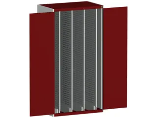 verticale kast,HxBxD 2000x1050x650mm,deur m. perforaties - 1