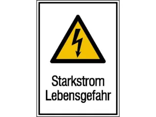 waarschuwings-combibord,v. binnen/buiten,Sterkstroom levensgevaar,PVC - 1