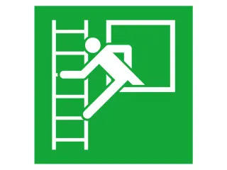 Bord Voor Vluchtroutesignalering,Nooduitgang Links,Sticker,Folie - 1