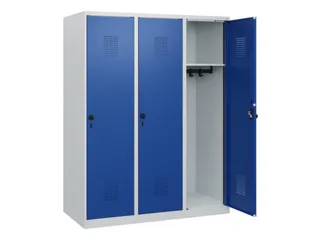 schoollocker,HxBxD 1530x1200x500mm,3vak,vak B 400mm,draaigrendel - 1