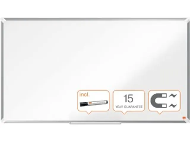 Premium Plus whiteboard, gelakt staal, 122 x 69 cm