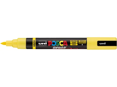 Uni Posca paintmarker PC-5BR 1 - 4 mm penseel geel