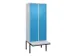 locker voor scheiding van kleding,HxBxD 2120x800x815mm,2vak