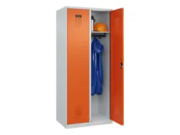 locker,HxBxD 1850x800x500mm,2vak,vak B 400mm,cil.-slot,staand op vloer