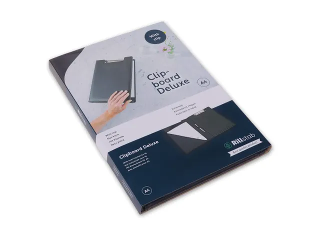 Klembordmap Rillstab RI98850 luxe kunstleder zwart A4