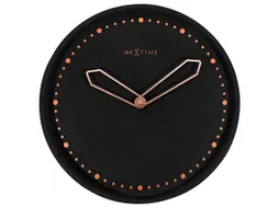 Wandklok NeXtime dia. 35 cm, polyresin, zwart