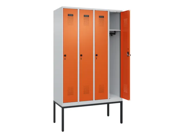locker,HxBxD 2120x1200x500mm,4vak,vak B 300mm,draaigrendel