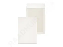Envelop Raadhuis 220x312mm Ea4 Bordrug Wit Kraft 120gr strip