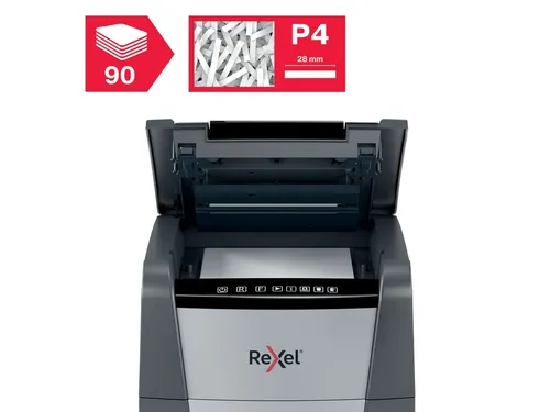 Papiervernietiger Rexel Optimum Auto+ 90X snippers 4x28mm