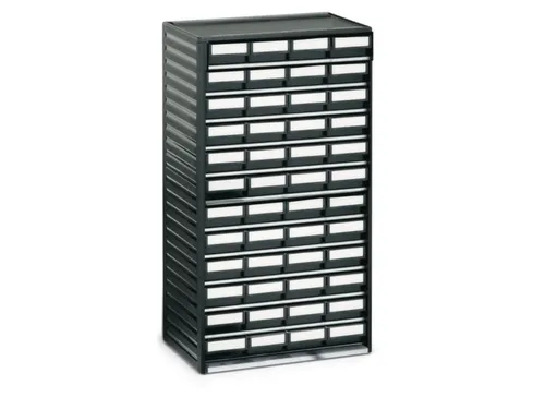 ESD-assortimentskast,HxBxD 550x310x180mm,48lade(n),laden zwart