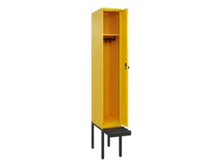 locker met bank,HxBxD 2120x300x815mm,1vak,vak B 300mm,draaigrendel - 1