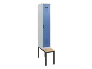 locker met bank,HxBxD 1950x300x815mm,1vak,vak B 300mm,draaigrendel - 2