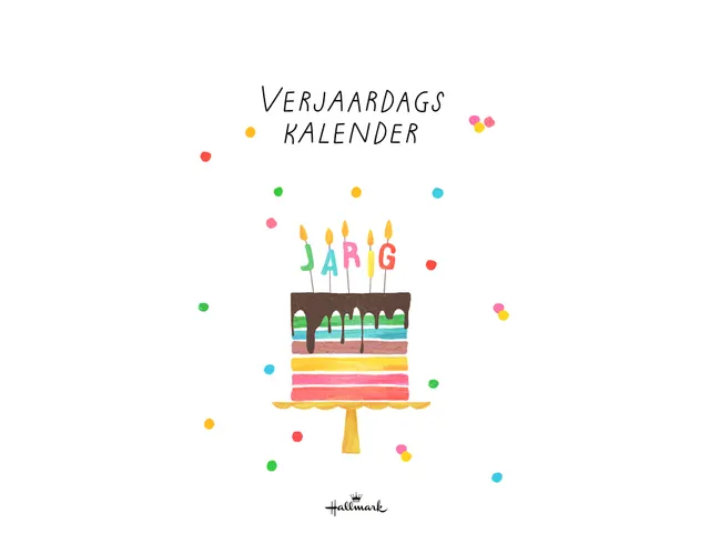 Verjaardagskalender kort Pretty Cute 21x30cm