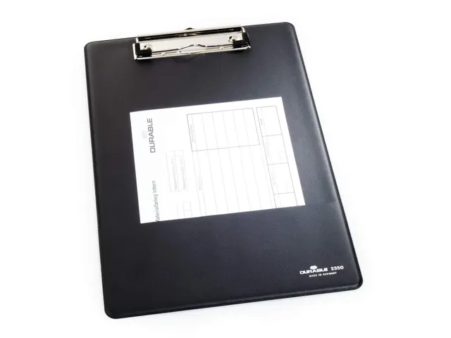 Klembord Durable 2350 A4 met kopklem zwart