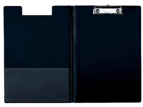 Klemmap Esselte 56047 met kopklem en insteek zwart A4