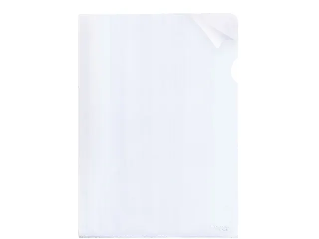 L-map Kangaro A4 PVC 180 micron transparant generfd, 4 krimp à 25 stu