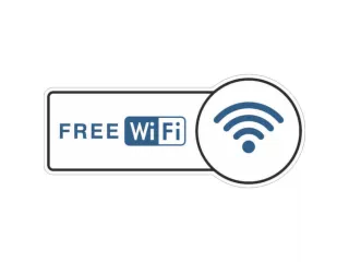 aanwijzingsbord,FREE WiFi,PVC,om te verlijmen,HxB 130x300mm - 1