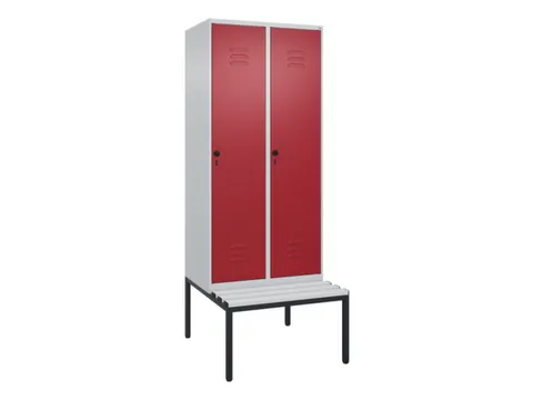 Armoire vestiaire avec banc HxlxP 2120x800x815mm 2compart.