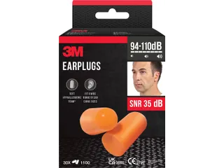 3M wegwerp Oordoppen 1100 94-105dB Oranje 30 paar/pak - 2