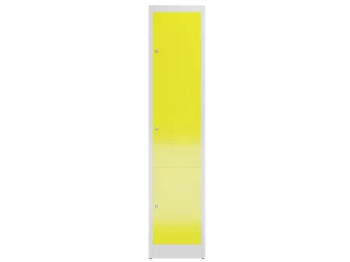 Lockerkast 1800x415x500mm 1x3 vakken cilinderslot, sokkel, RAL1018