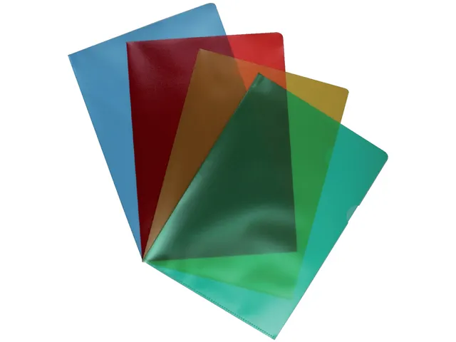 Insteekmap L-model Quantore A4 PP 0.12mm geel 25 stuks