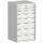 ladekast HxBxD 1200x650x650mm 8laden romp RAL7035 front RAL7035