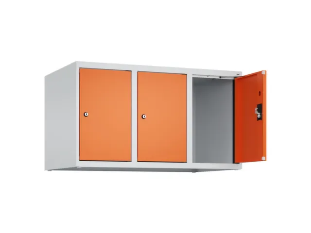 opzetkast,v. locker,3vak.,vak B 300mm,HxBxD 500x900x500mm,cilinderslot
