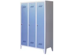 lockerkast v. kinderen,HxBxD 1600x930x500mm,3vak,RAL7035,front RAL5012