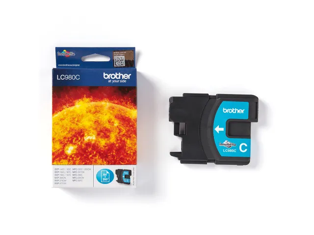 Inktcartridge Brother LC-980C blauw