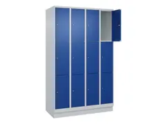 lockerkast,HxBxD 1950x1200x500mm,4x3vakken,vak B 300mm,cil.-slot